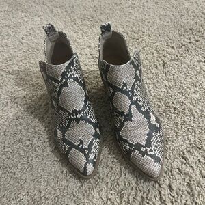 Women's Snakeskin Ankle Boots